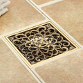 Ralo De Piso Para Banheiro Chuveiro Vintage Retrô Quadrado Grelha 10x10