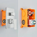 Chuveiro A Gás Inox Quadrado Níquel Escovado Ultraslim