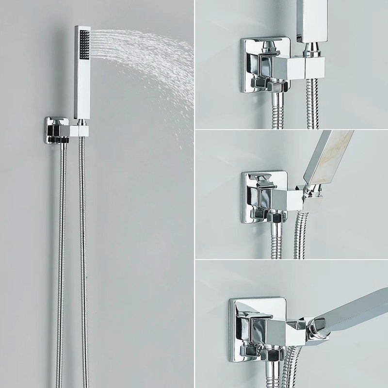 Chuveiro De Teto Quadrado Inox Cromado Ultraslim