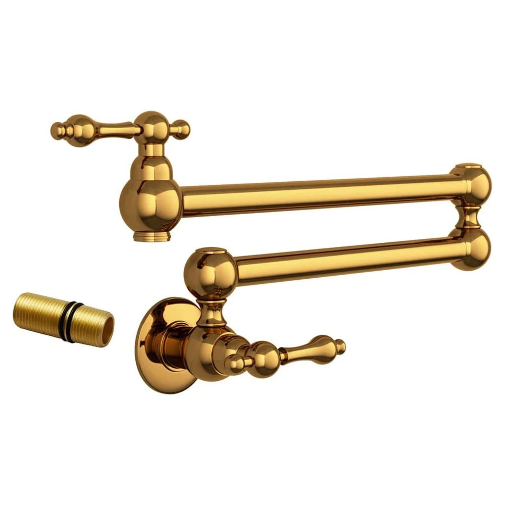 Torneira articulada de parede dourada Veneza da Homedeccori para cozinha