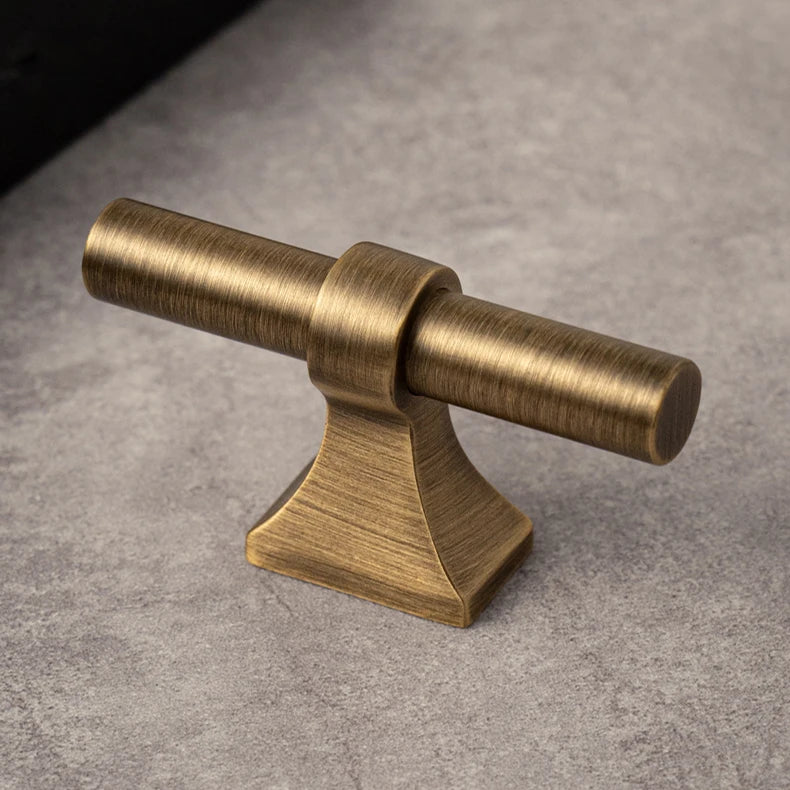 Puxador Alça Latão Maciço Bronze Envelhecido Minimalista Foligno - foto 8