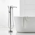 Misturador De Piso Banheira Inox Monocomando Cascata Solara