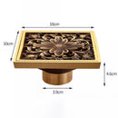 Ralo De Piso Para Banheiro Chuveiro Vintage Retrô Quadrado Grelha 10x10