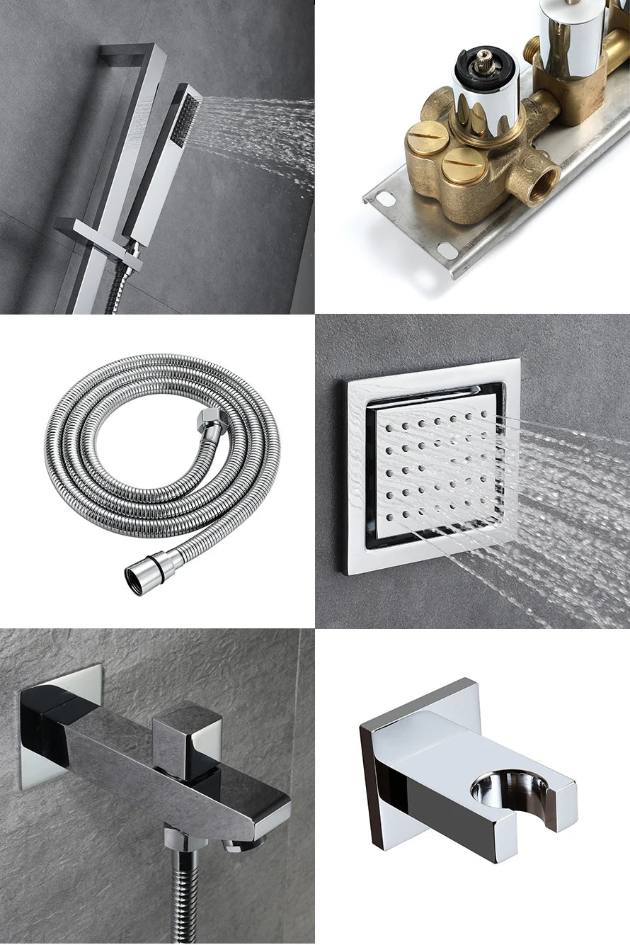 Ducha De Teto Embutir Inox 90x30 LED Bluetooth Spa Modena - Homedeccori
