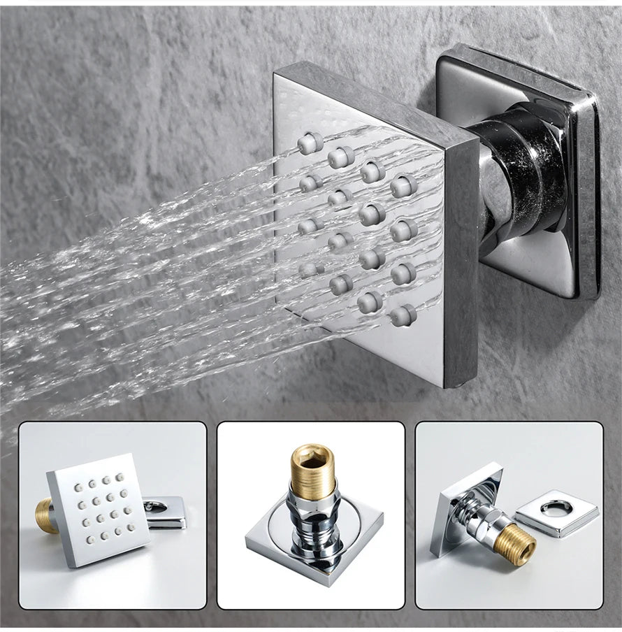 Ducha De Teto Embutir Inox 90x30 LED Bluetooth Jatos Opulence - Homedeccori