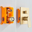 Chuveiro De Teto Quadrado Inox Dourado Escovado Ultraslim