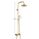 Chuveiro Vintage Com Torneira e Misturador Bronze Antigo Spark