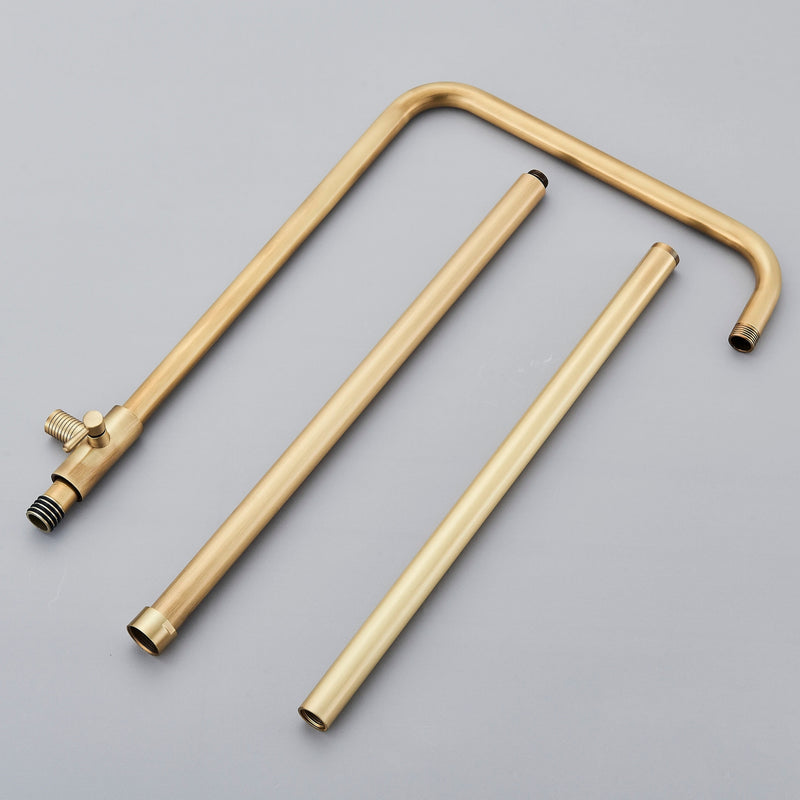 Chuveiro Vintage Com Torneira e Misturador Bronze Antigo Spark