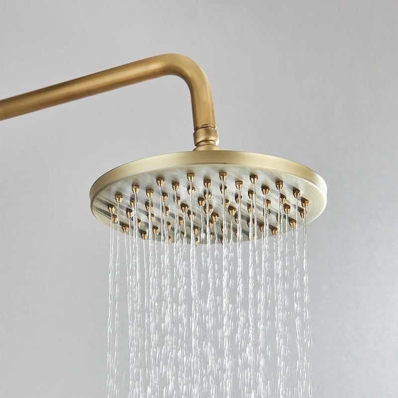 Chuveiro Vintage Com Torneira e Misturador Bronze Antigo Spark
