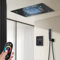 Conjunto Chuveiro Teto Inox Cascata LED Spa AquaLuminos