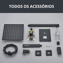 Chuveiro Gás Inox Quadrado Parede LED 40cm Completo ShowerLuxe