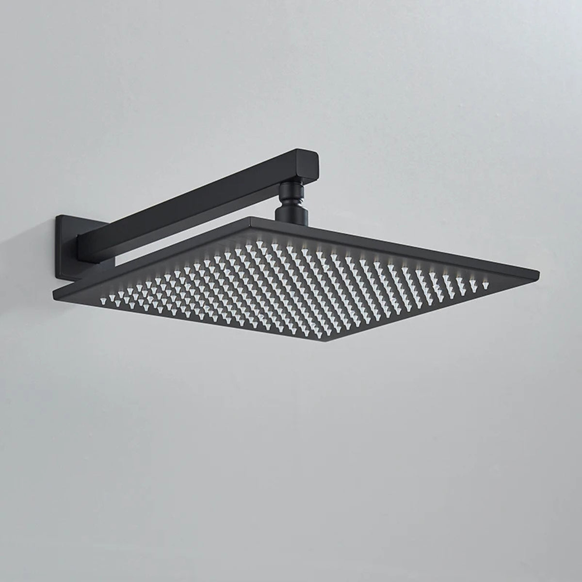 Chuveiro Gás Inox Quadrado Parede LED 40cm Completo ShowerLuxe