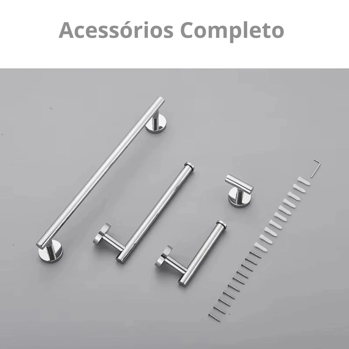 Acessórios Para Banheiro Inox Cromado Belfor Homedeccori - Homedeccori