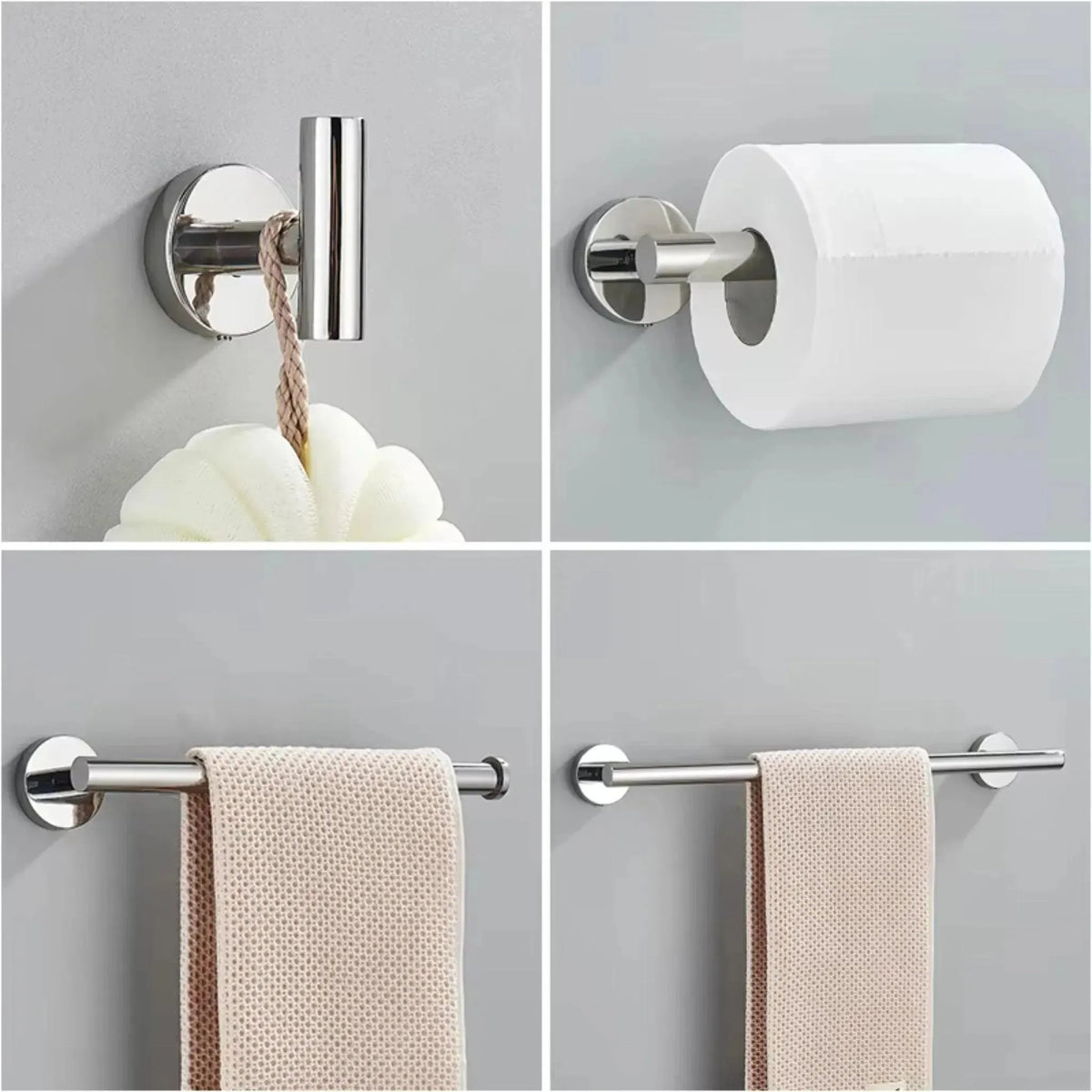 Acessórios Para Banheiro Inox Cromado Belfor Homedeccori - Homedeccori