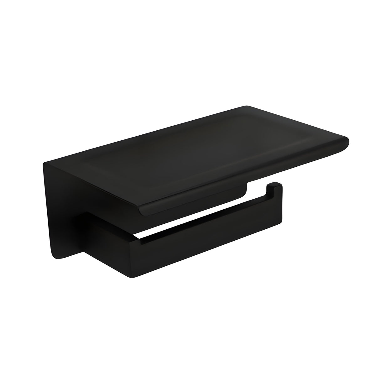 Suporte de sabonete preto fosco em inox 304 da marca Shine para banheiro
