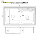 A Fazer Cuba Pia Inox Dourada Quadrada Cozinha Gourmet Com Acessórios 60X45 Brinovar Pia De