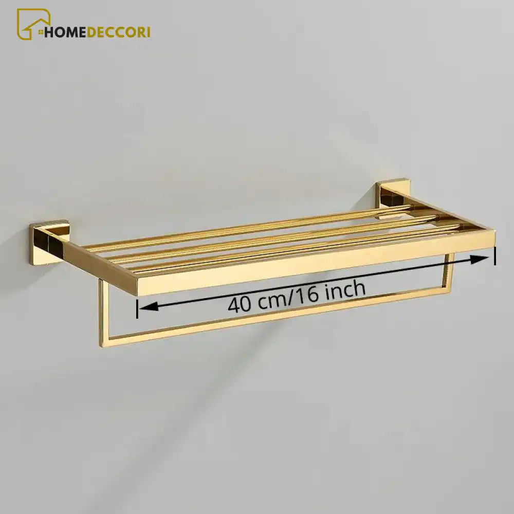 Acessórios para Banheiro Inox 304 Dourado Shine - Homedeccori