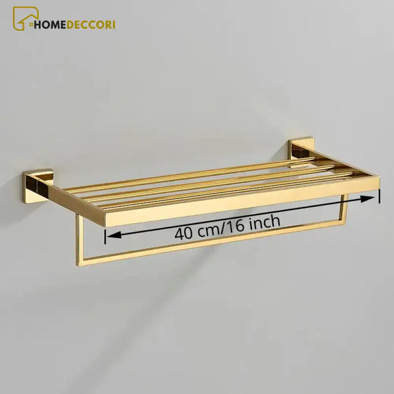 Acessórios para Banheiro Inox 304 Dourado Shine - Homedeccori