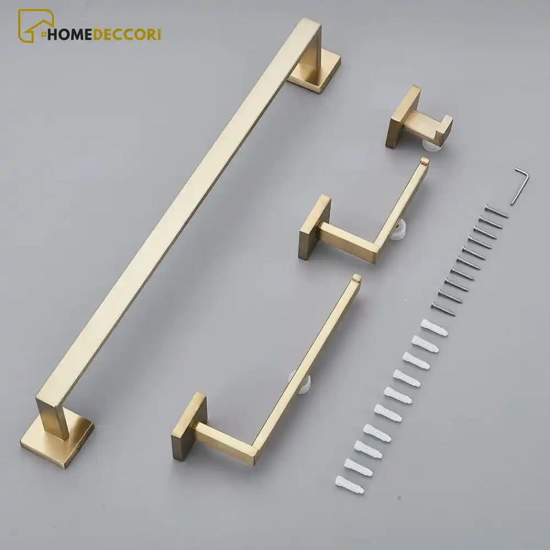 Acessórios para Banheiro Inox 304 Ouro Escovado Shine - Homedeccori