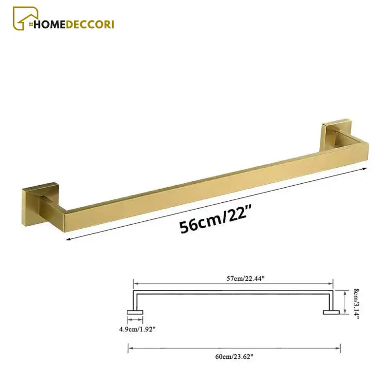 Acessórios para Banheiro Inox 304 Ouro Escovado Shine - Homedeccori