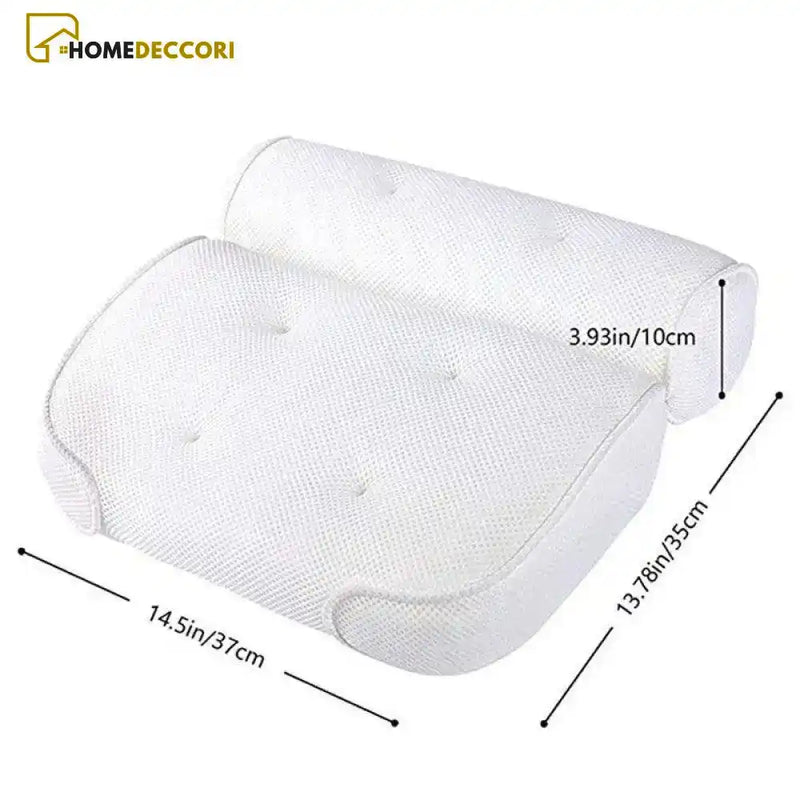 Almofada Para Banheira Spa Branca De Luxo 3d Antiderrapante - Homedeccori