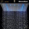 Ducha De Teto Inox Quadrado 40Cm Led Slim Aqualuxe Grupo 01 Ducha De Teto