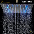 Ducha De Teto Inox Quadrado 40Cm Led Slim Aqualuxe Grupo 01 Ducha De Teto