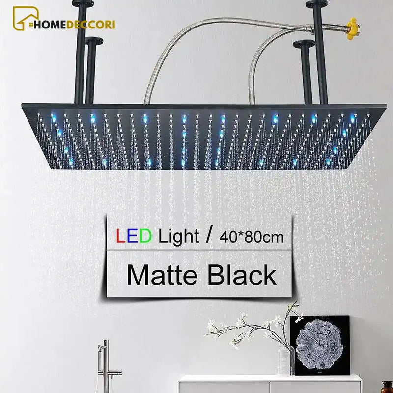 Ducha De Teto Spa Embutir Misturador Duplo Sobrepor 80x40 LED Fontana - Homedeccori