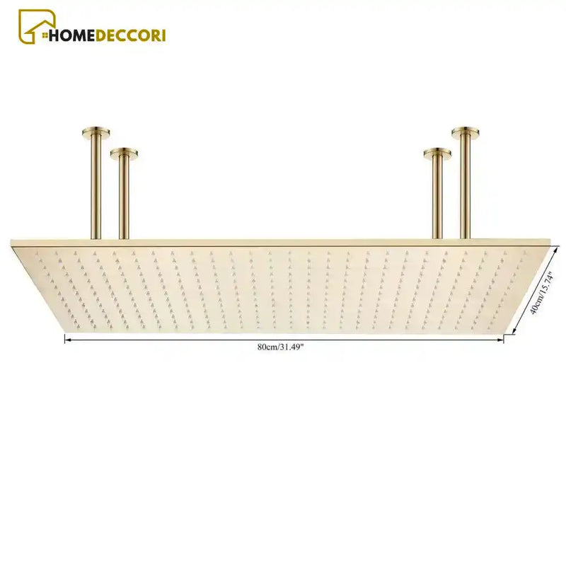 Ducha De Teto Spa Embutir Misturador Duplo Sobrepor 80x40 LED Fontana - Homedeccori