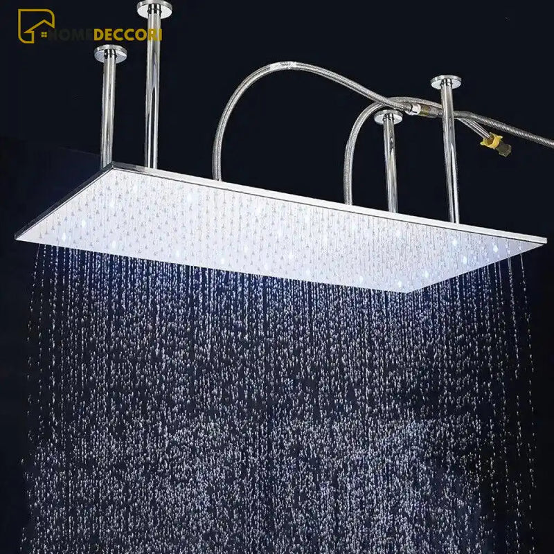 Ducha De Teto Spa Embutir Misturador Duplo Sobrepor 80x40 LED Fontana - Homedeccori