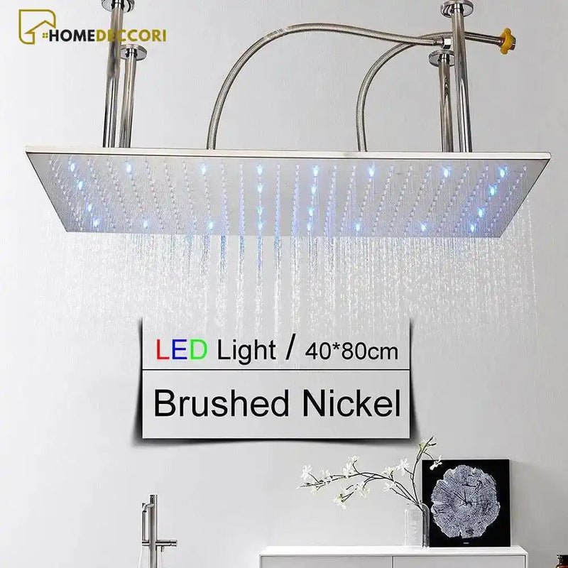 Ducha De Teto Spa Embutir Misturador Duplo Sobrepor 80x40 LED Fontana - Homedeccori