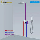 Kit Completo De Ducha Parede Misturador Cromado Nuvole Relax - Homedeccori