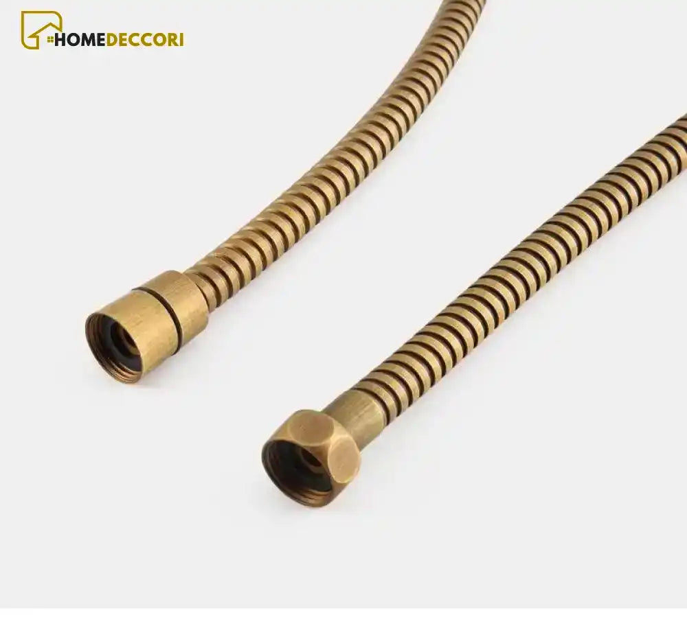 Ducha Vintage Detalhes Em Porcelana com Torneira para Banheira e Misturador Bronze Antigo Quente / Frio - Homedeccori