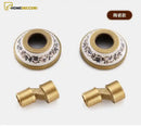 Ducha Vintage Detalhes Em Porcelana com Torneira para Banheira e Misturador Bronze Antigo Quente / Frio - Homedeccori