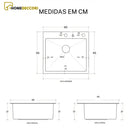 Cuba Gourmet Cozinha Inox Preto Quadrada Com Acessórios Preta