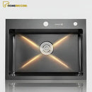 Cuba Gourmet Cozinha Inox Preto Quadrada Com Acessórios Preta