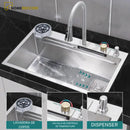 A Fazer Cuba Cascata Gourmet Premium Torneira Lavador Copos Completa Emirate Pia De Cozinha Inox