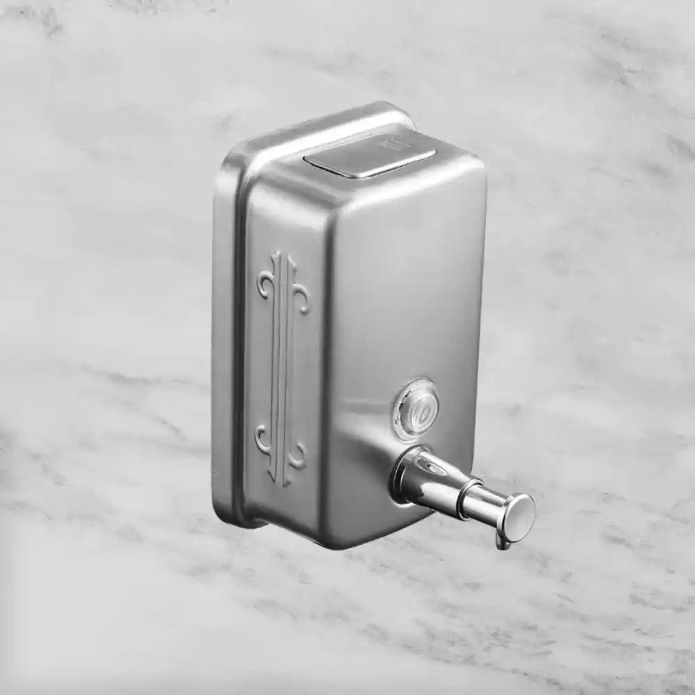Dispenser Sabonete Líquido Parede Inox Banheiro Lavatório Station Níquel 1000 ml - Homedeccori