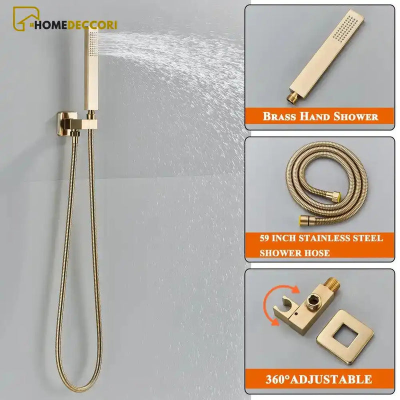 Ducha Cascata De Parede Inox Com Misturador E Maunual Conjunto Completo Spa Urban Ducha Cascata De