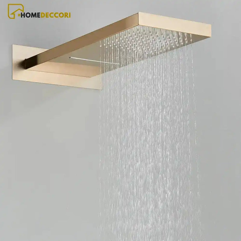 Ducha Cascata De Parede Inox Com Misturador E Maunual Conjunto Completo Spa Urban Ducha Cascata De