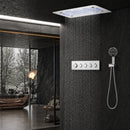 Ducha De Teto Embutir Inox 58x38 LED Bluetooth Spa Vortex