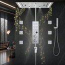Ducha De Teto Embutir Inox 63x33 LED Bluetooth Spa Lumière