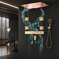 Ducha De Teto Embutir Inox 58x38 LED Bluetooth Spa Rivoli