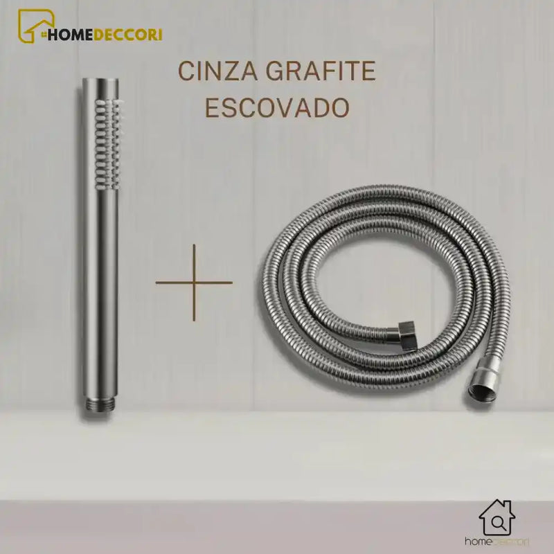 Ducha Manual De Alta Pressão Parede Metal Para Banheiro Serenidad - Homedeccori