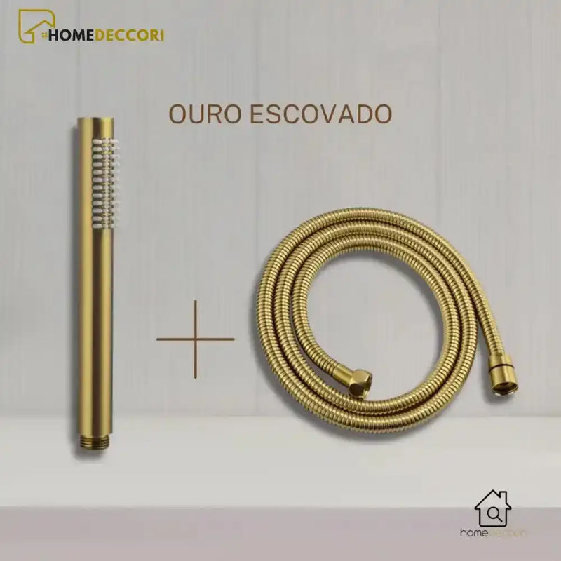 Ducha Manual De Alta Pressão Parede Metal Para Banheiro Serenidad - Homedeccori