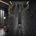 Ducha De Teto Embutir Inox 63x33 LED Bluetooth Spa Lumière
