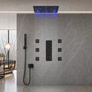Ducha de Teto Spa Inox 50x50 LED Slim Velt Preto Fosco