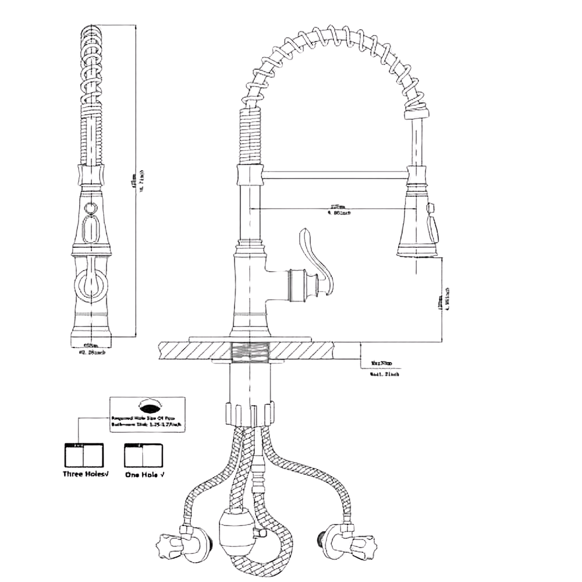 Torneira Gourmet Monocomando Extensível Inox Furuisi - Homedeccori