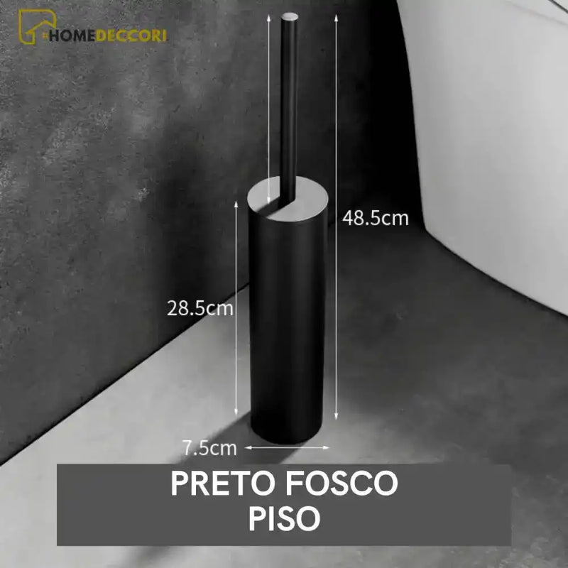 Escova Sanitaria Inox Para Banheiro Com Suporte Parede/Piso Catalã - Homedeccori