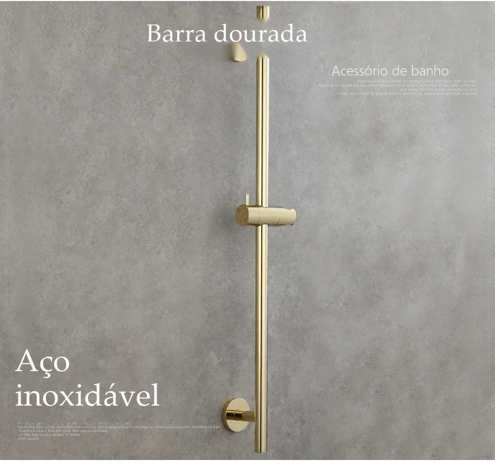 Barra Deslizante Ducha Manual Inox Ajustável 5 Funções Luino